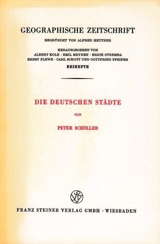 Die deutschen städte von - deutschen,